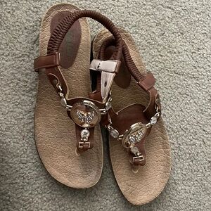 Beaded Flat Sandals